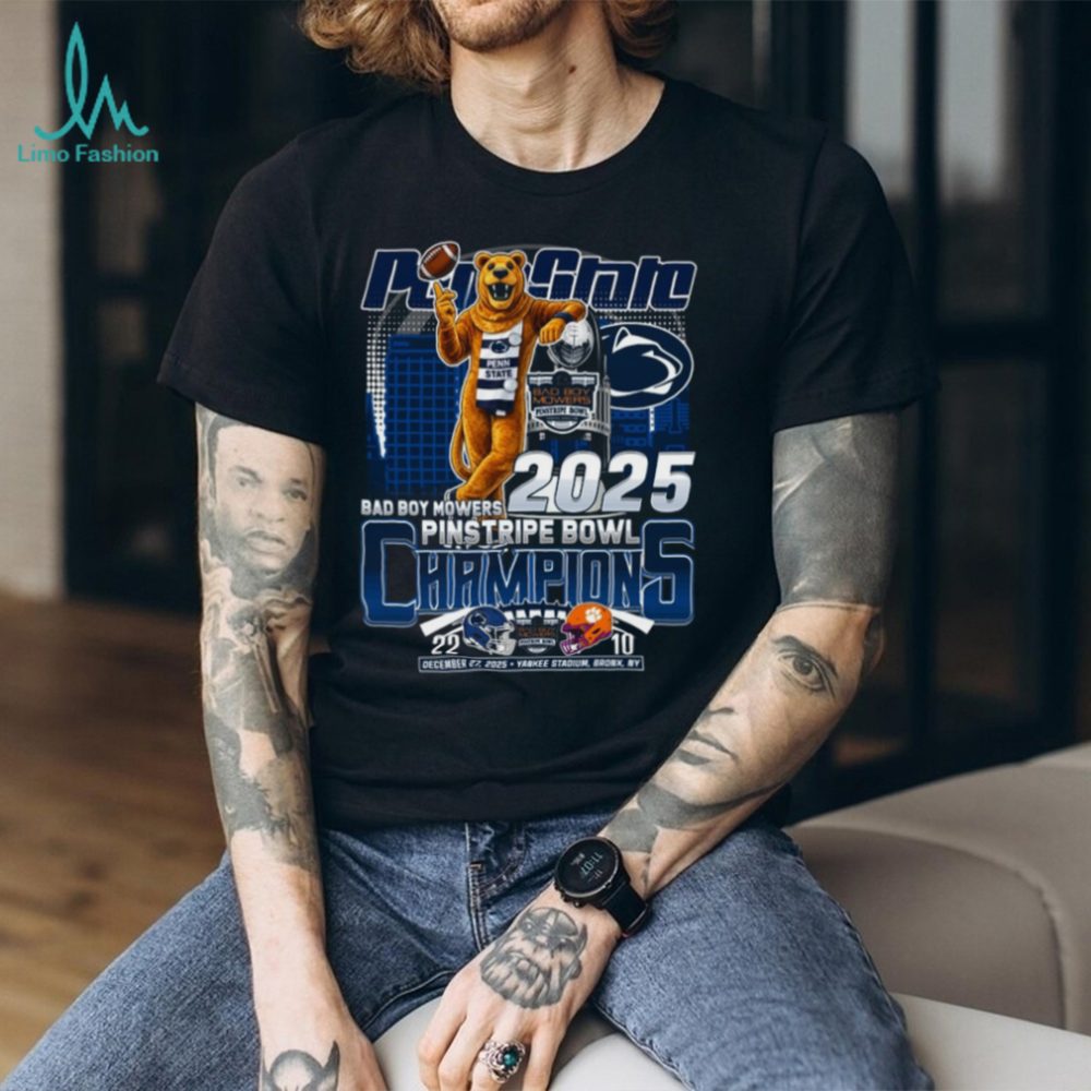 Penn State Nittany Lions 2025 Pinstripe Bowl Champions T Shirts - Image 2