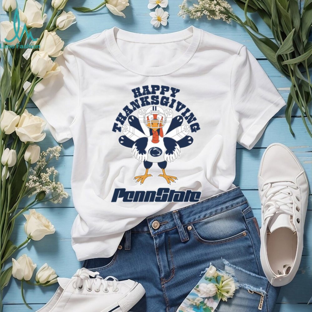 Penn State Nittany Lions Turkey Helmet Happy Thanksgiving Shirt - Image 2