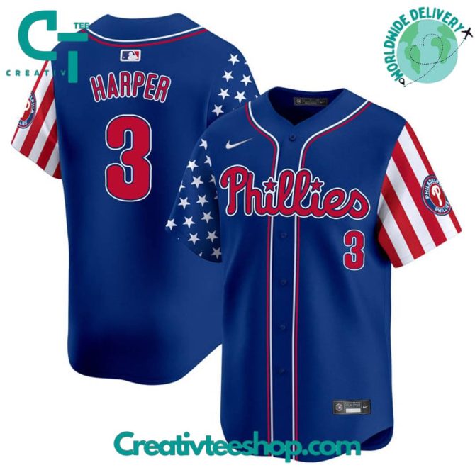 Philadelphia Phillies 2025 Memorial Day Special Blue Baseball Jersey