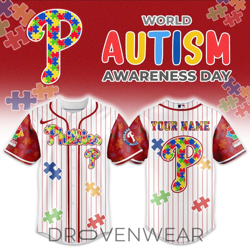 Philadelphia Phillies Autism Awareness 2026 Limited Edition Jersey , Jogger , Cap