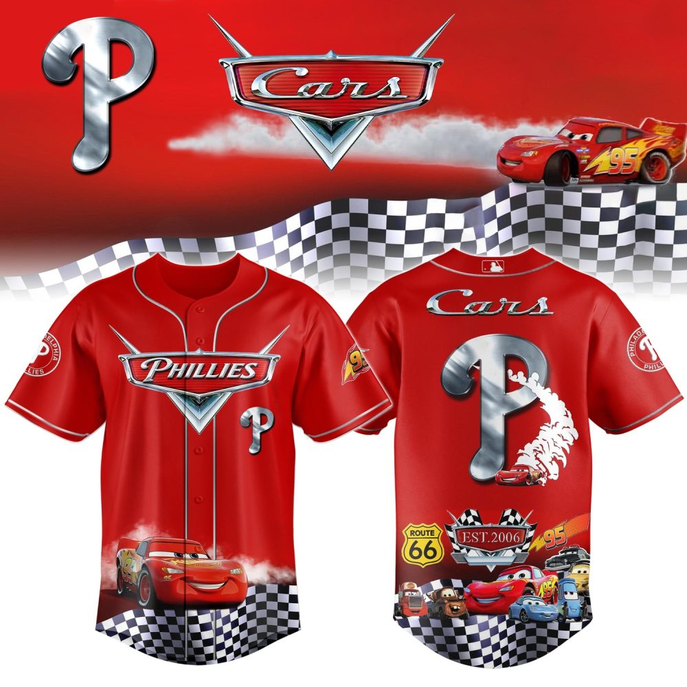 Philadelphia Phillies Cars 20Th Anniversary Inspired Limited Edition Baseball Jersey