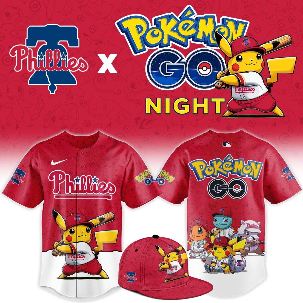 Philadelphia Phillies Pokémon Go Night Limited Edition Baseball Jersey