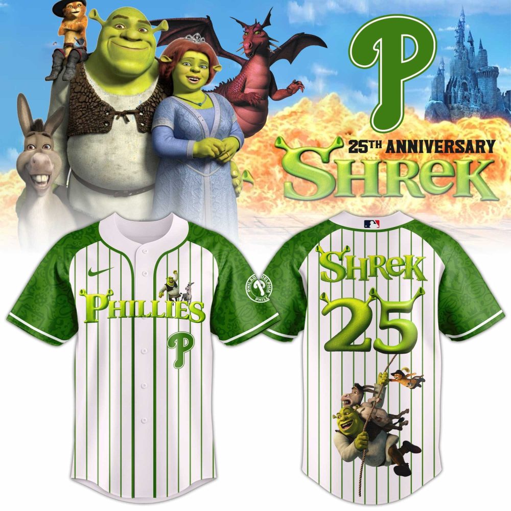 Philadelphia Phillies Shrek 25Th Anniversary Limited Jersey