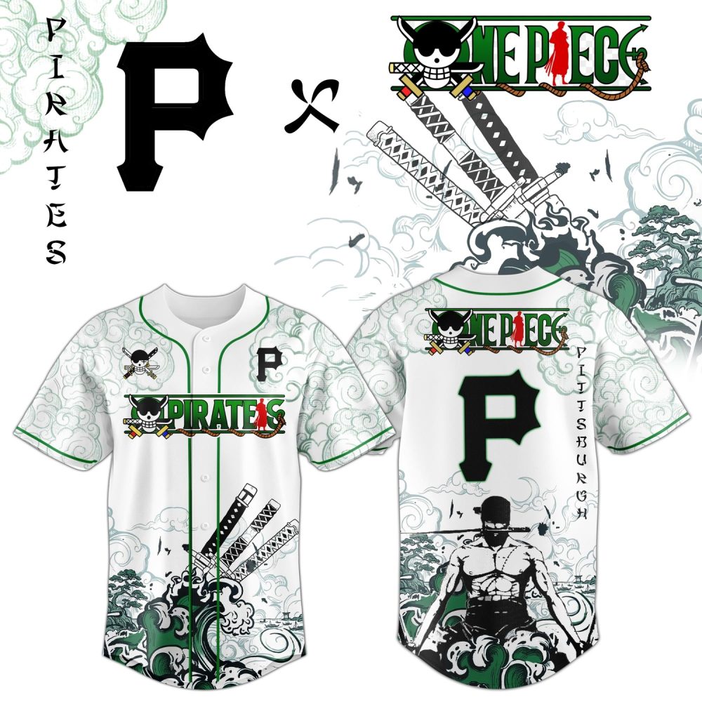 Pittsburgh Pirates X Zoro Ronin Emerald Wave Limited Edition Jersey