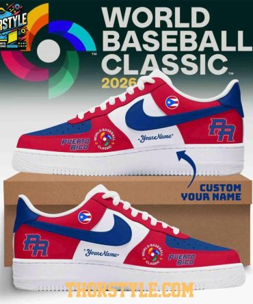 Puerto Rico 2026 World Baseball Classic Personalized Air Force 1 Shoes