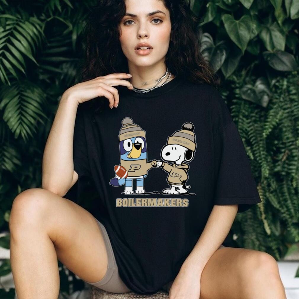 Purdue Boilermakers Christmas Snoopy Bluey Ncaa Cute Football Shirt