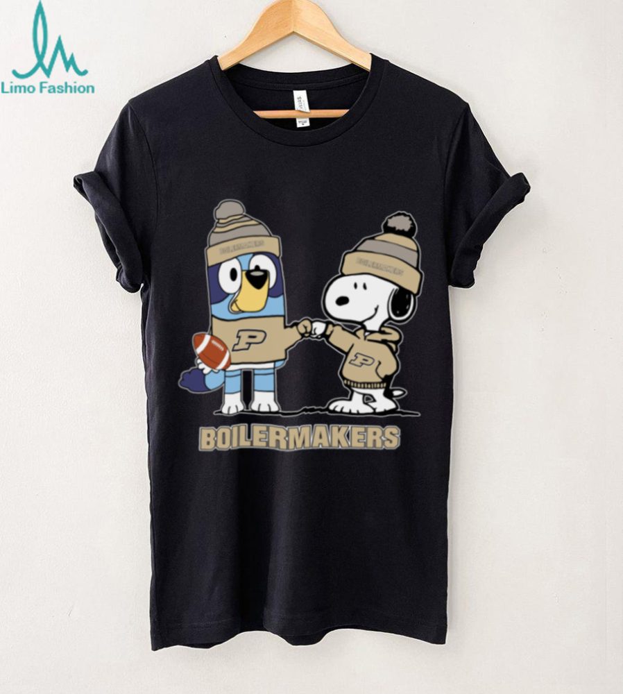 Purdue Boilermakers Christmas Snoopy Bluey Ncaa Cute Football Shirt - Image 2