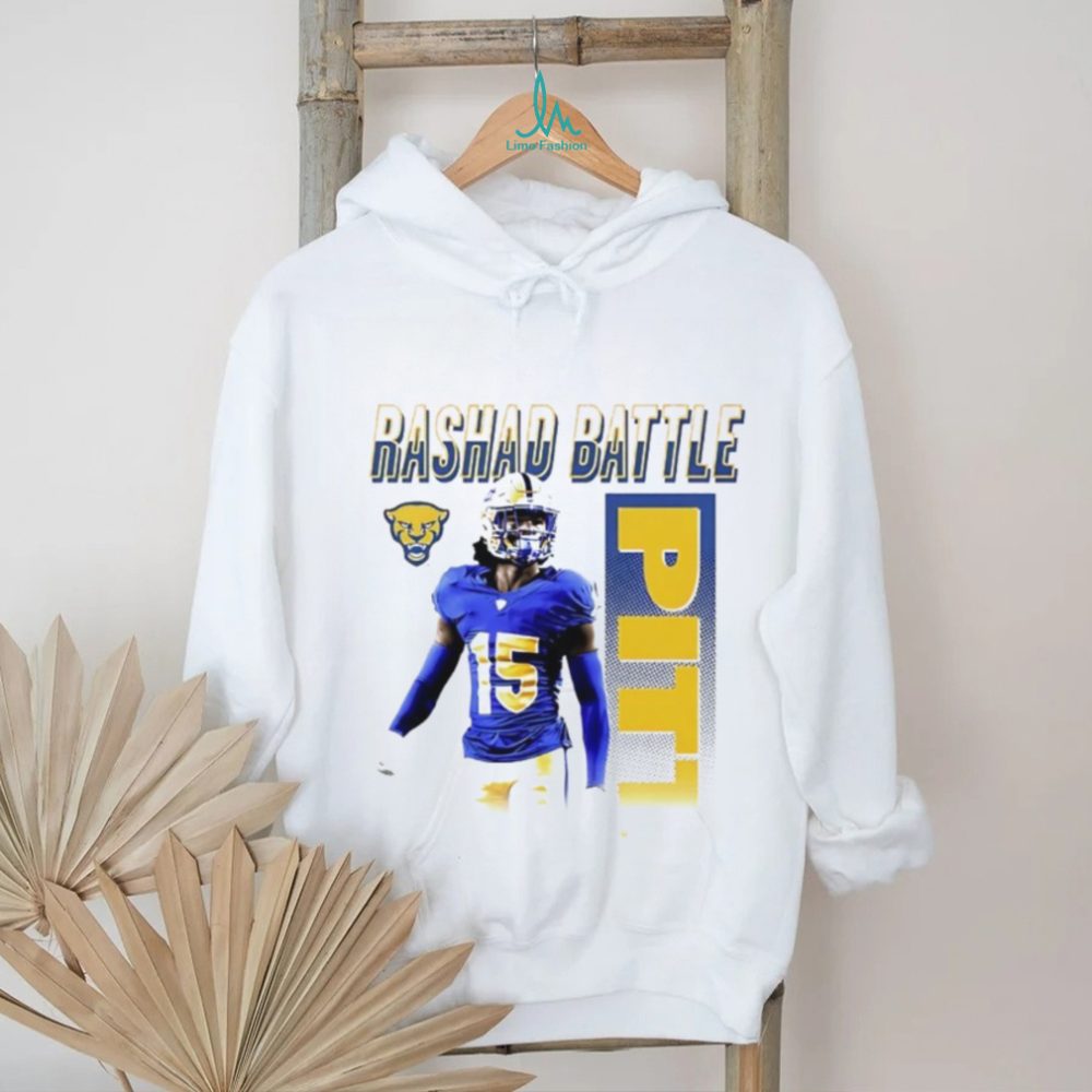 Rashad Battle Pitt Panthers Cartoon Shirt - Image 2