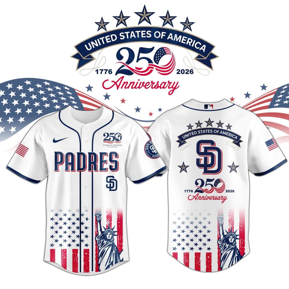 San Diego Padres Special America’S 250Th Anniversary Limited Edition Jersey