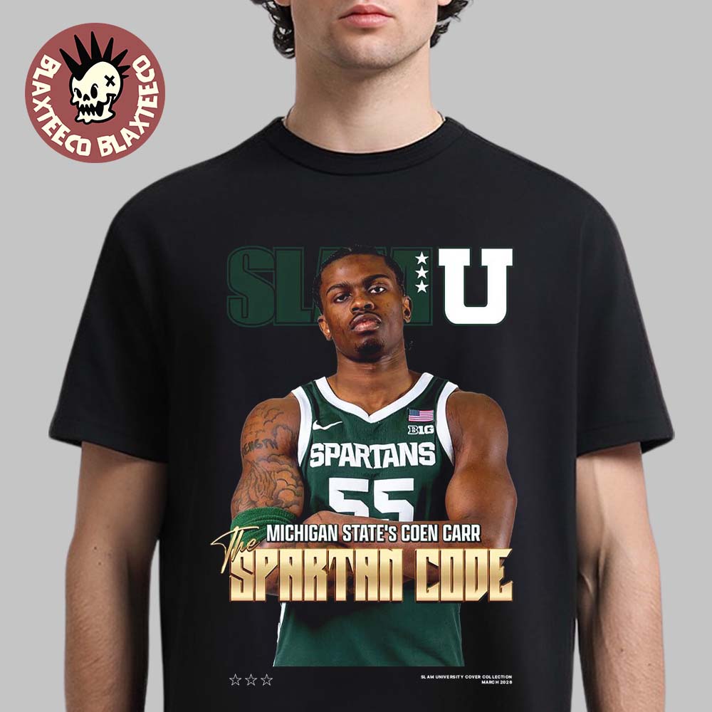 Slamu Michigan State Spartans Coen Carr The Spartan Code Magazine Cover T-Shirt