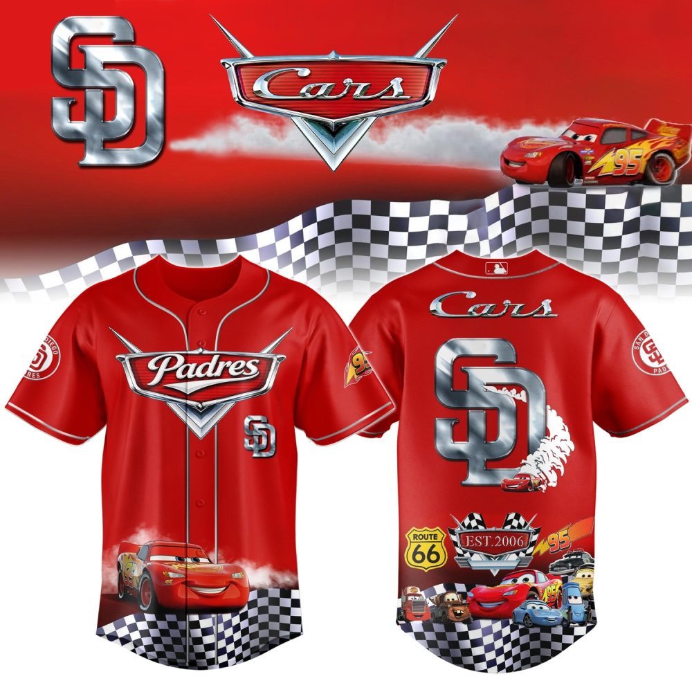 San Diego Padres Cars 20Th Anniversary Inspired Limited Edition Baseball Jersey