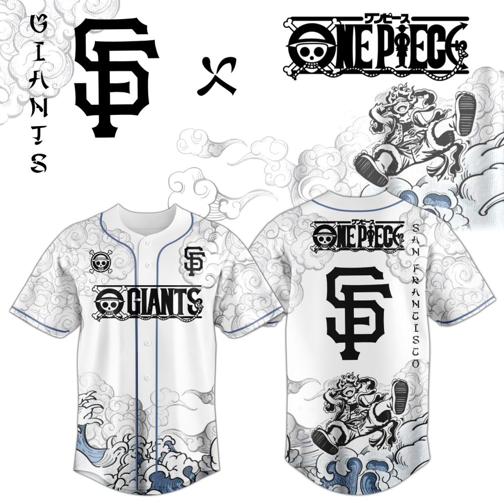 San Francisco Giants X Luffy Gear 5 Anime Baseball Jersey
