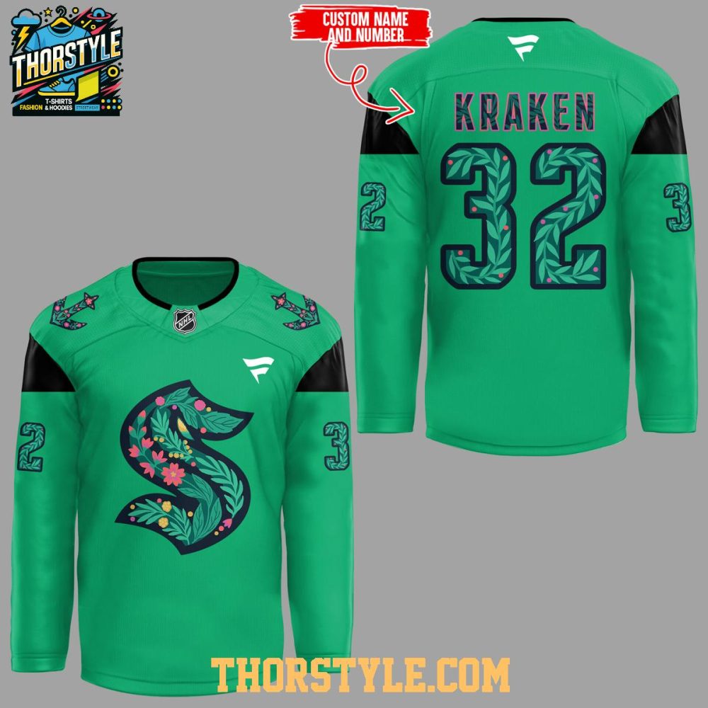 Seattle Kraken Green Night 2026 Kraken Common Thread Hockey Jersey - Image 2