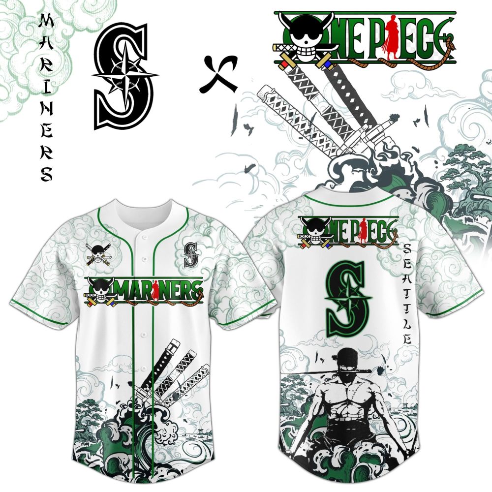 Seattle Mariners X Zoro Ronin Emerald Wave Limited Edition Jersey