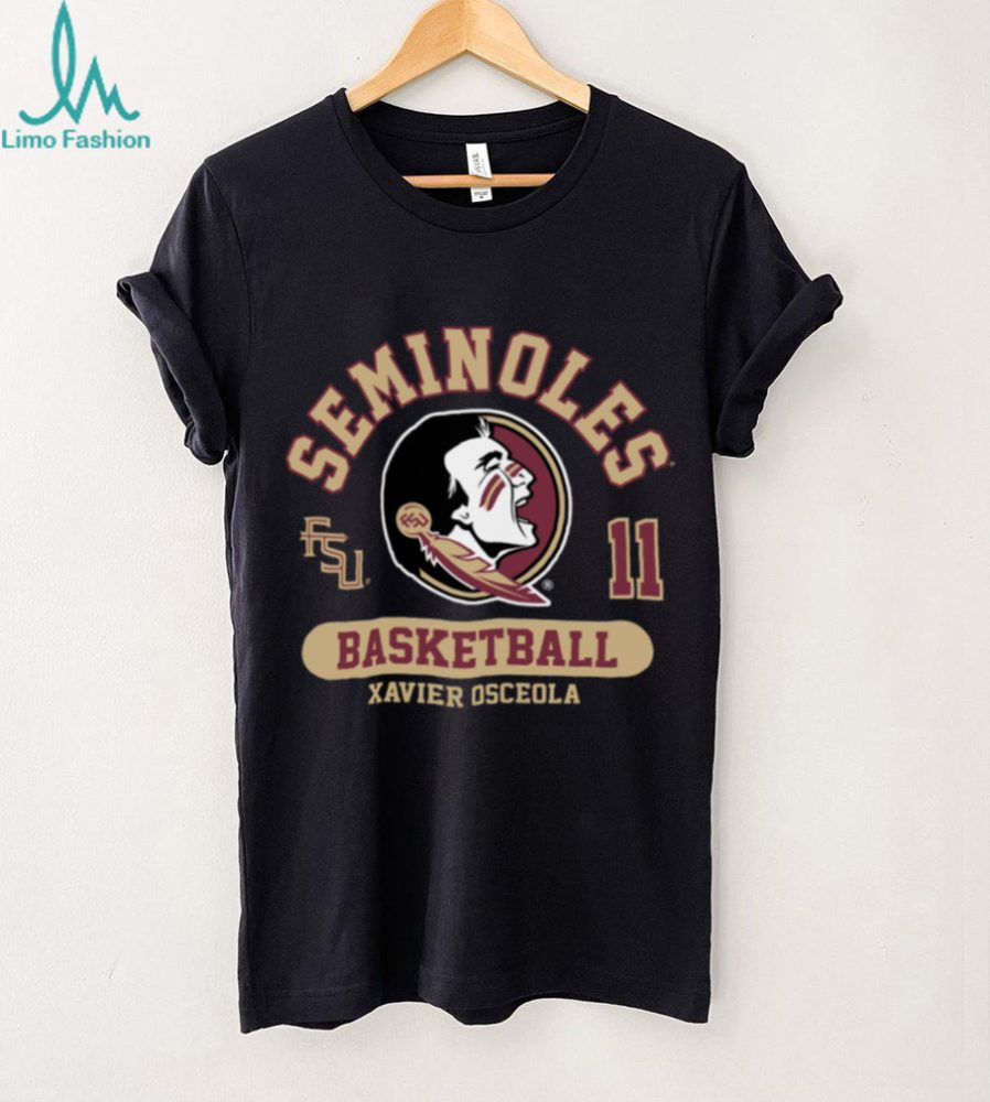 Seminoles Xavier Osceola 11 Basketball Player Shirt - Image 2