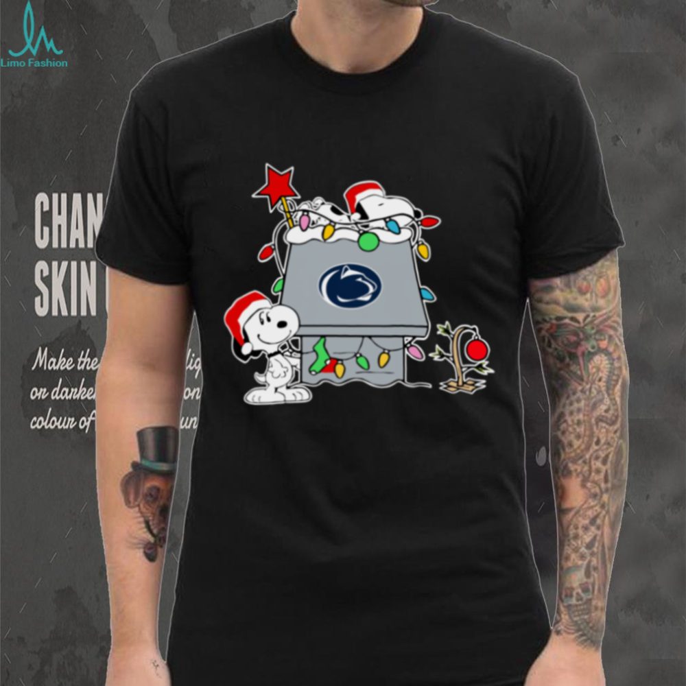 Snoopy Penn State Nittany Lions Christmas Shirt 2025 Holiday Football Gift Tee - Image 2