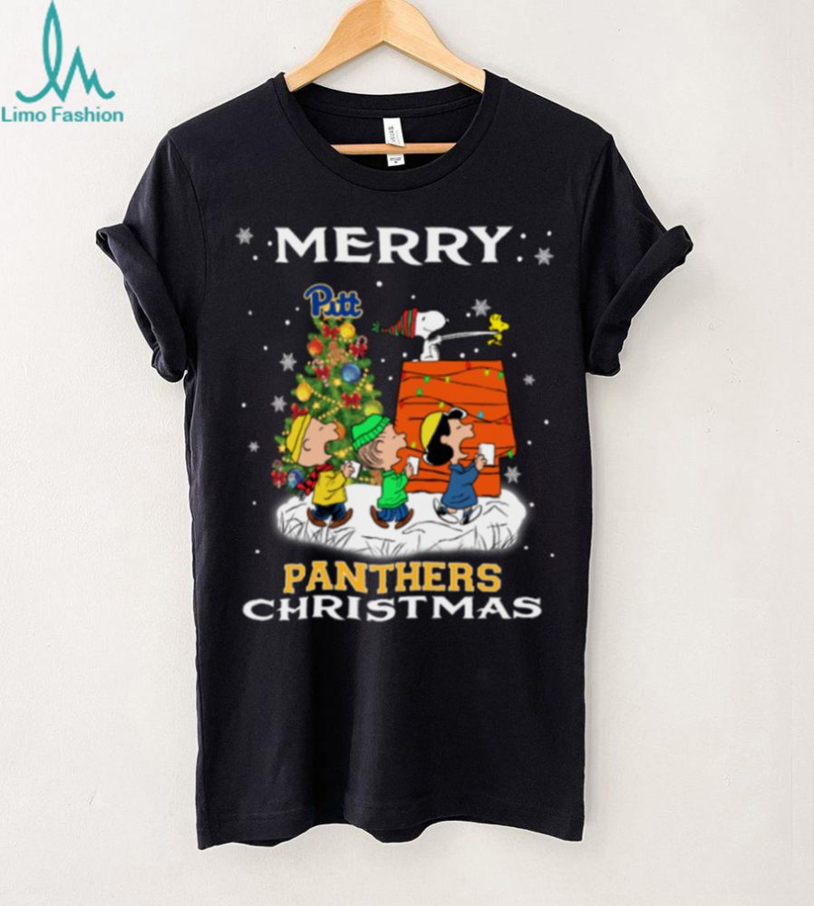 Snoopy Pittsburgh Panthers Christmas Shirt Funny Holiday Football T Shirt
