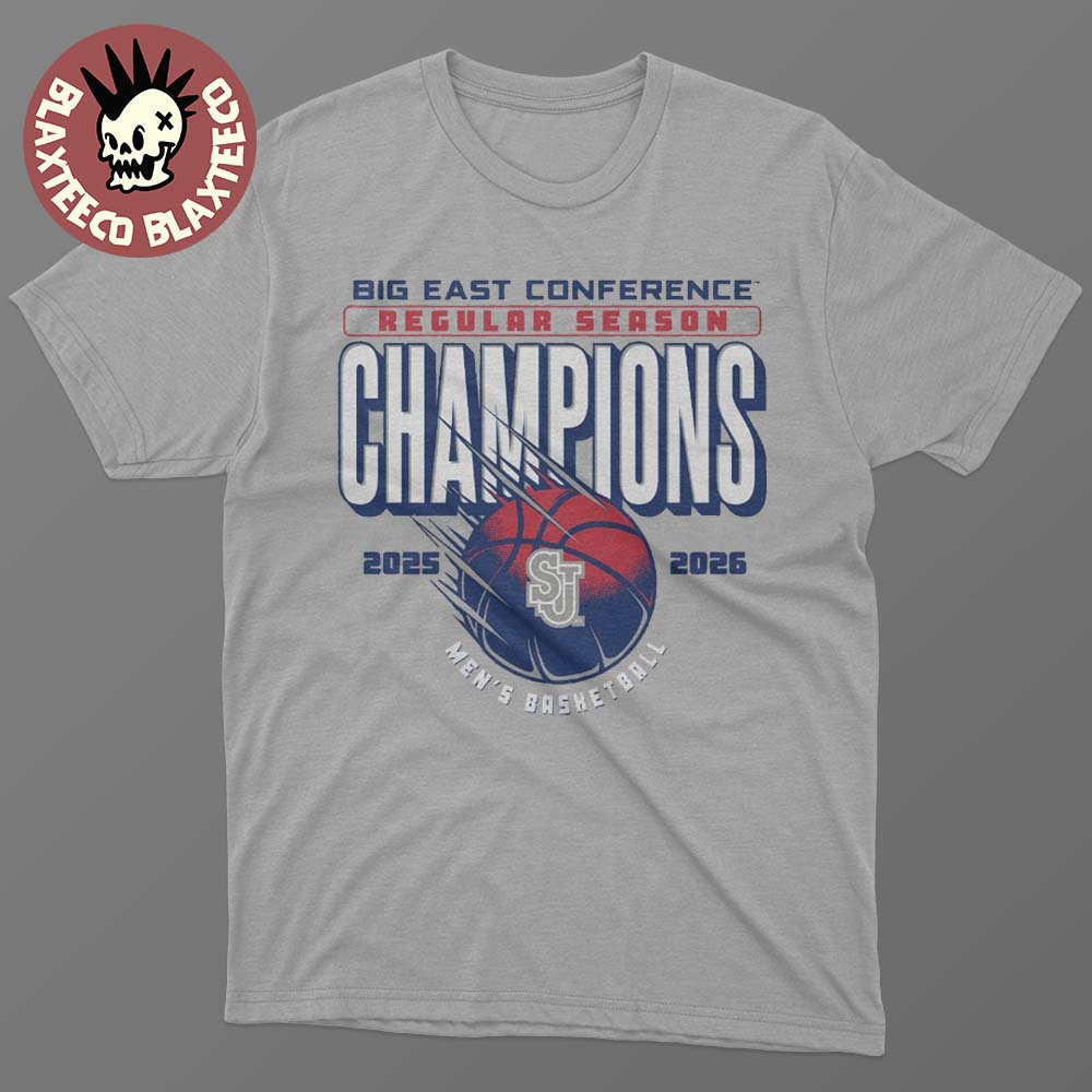 St John'S Red Storm Men'S Basketball 2026 Big East Regular Season Champions Locker Room T-Shirt