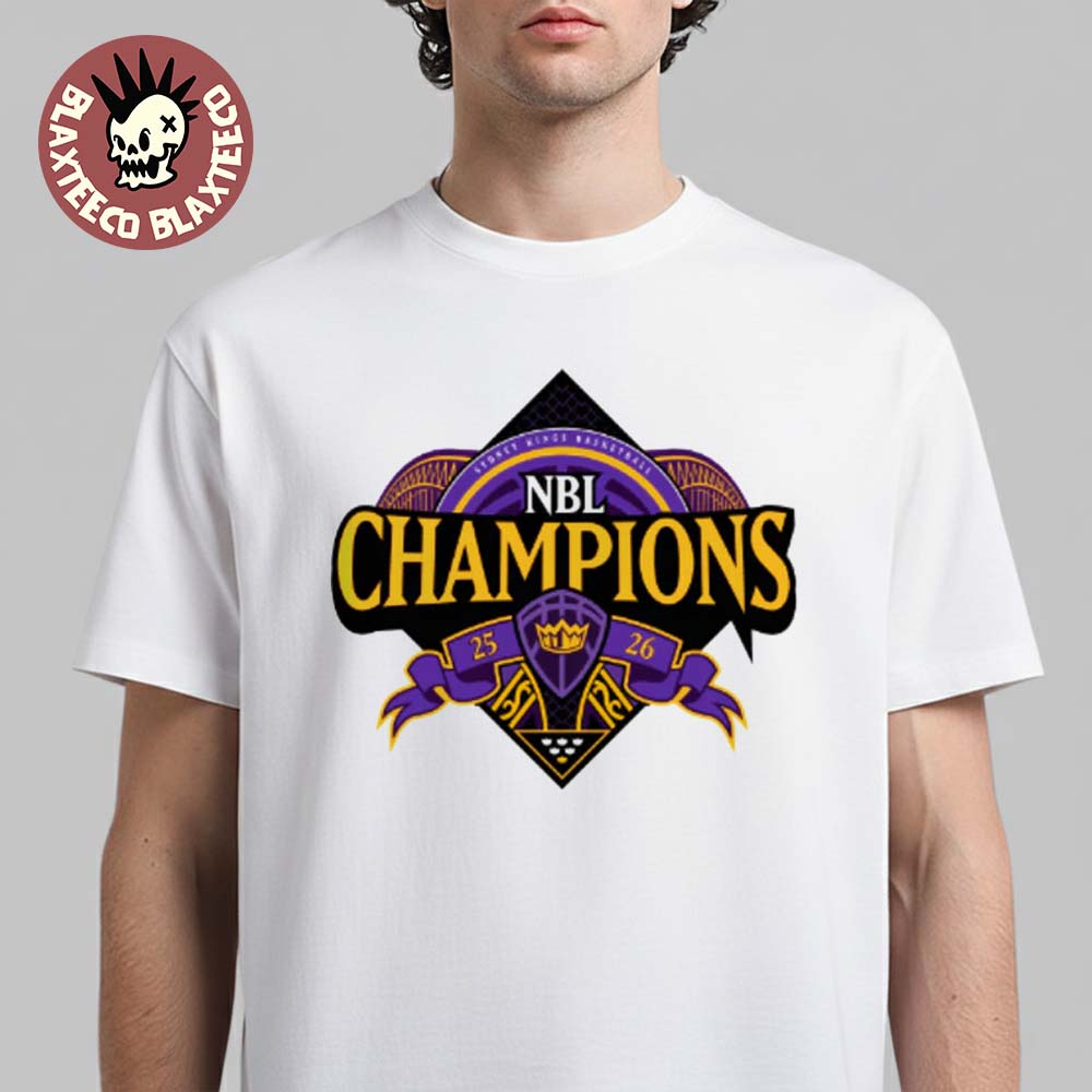 Sydney Kings 2026 Nbl Champions Logo Locker Room T-Shirt