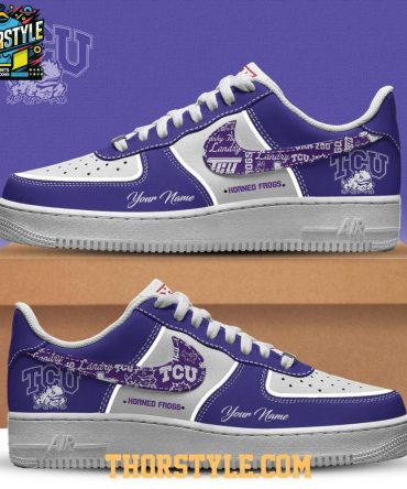 Tcu Horned Frogs Give 'Em Hell Big 12 Ncaa 2025 Personalized Air Force 1 Shoes