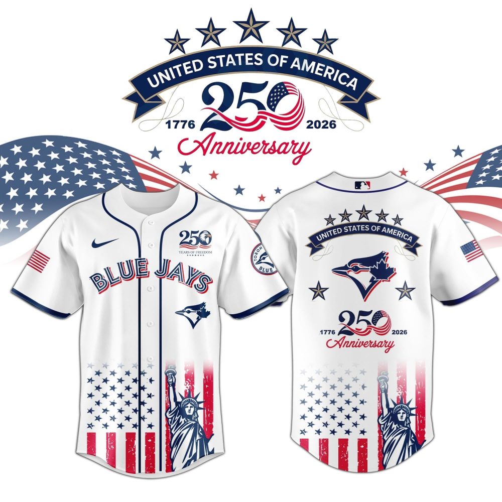 Toronto Blue Jays Special America’S 250Th Anniversary Limited Edition Jersey