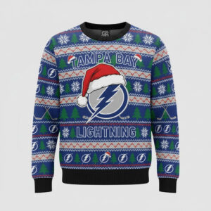 Tampa Bay Lightning Nhl Ugly Christmas Sweater – Blue & White “Bolts” Holiday Knit