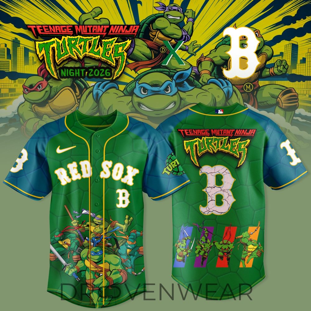 Teenage Mutant Ninja Turtles X Boston Red Sox Mlb Tour 2026 Limited Edition Jersey