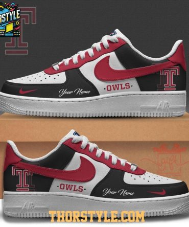 Temple Owls 2025 Temple Made Personalized Air Force 1 Shoes