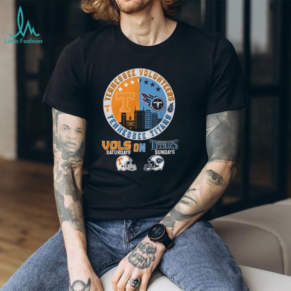 Tennessee Volunteers & Titans Vols On Saturdays, Titans On Sundays T Shirt - Limotees Llc - Image 2