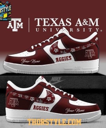 Texas A&M Aggies Freedom 2025 Gig 'Em Personalized Air Force 1 Shoes