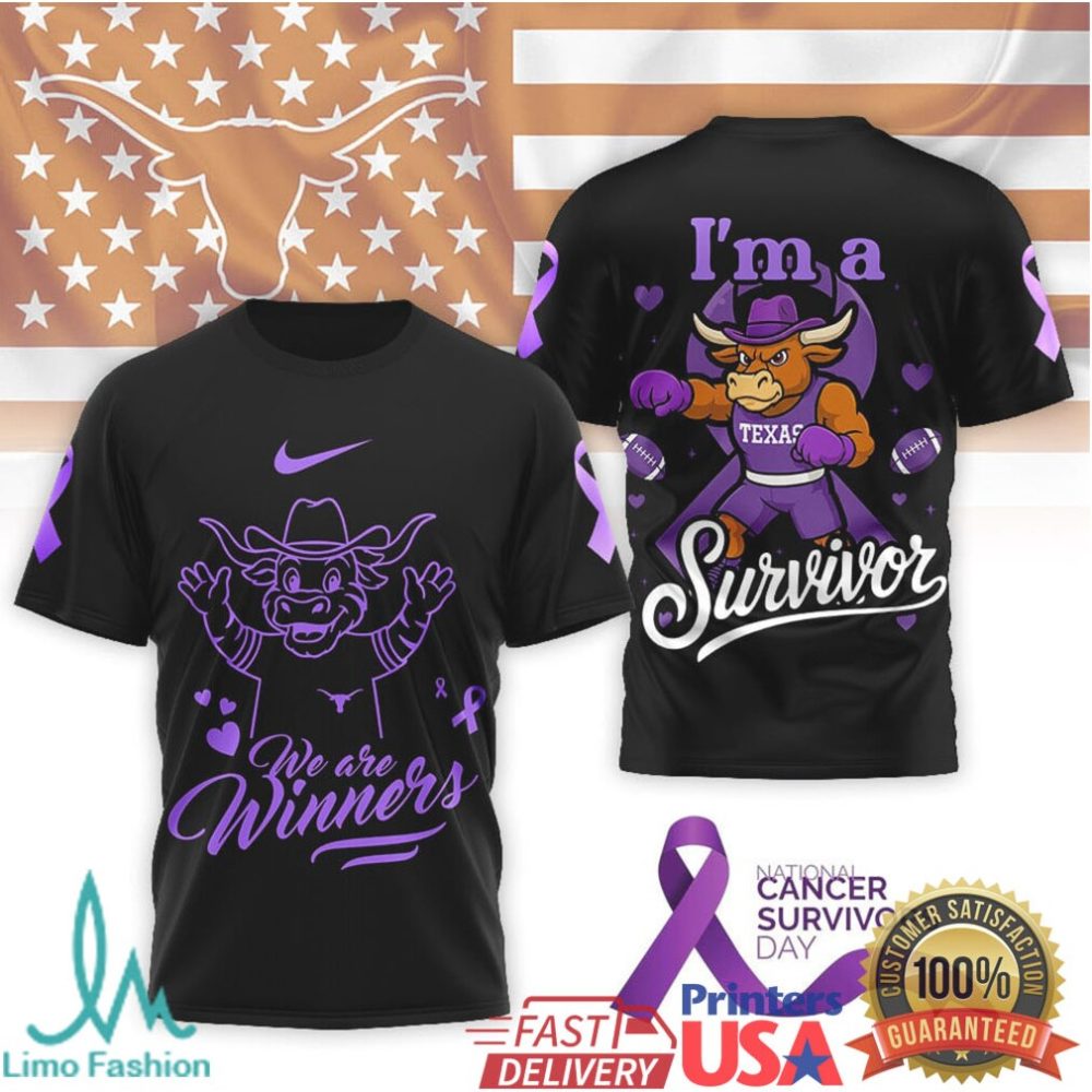 Texas Cancer Survivor & Winners T Shirt - Limotees Llc - Image 2