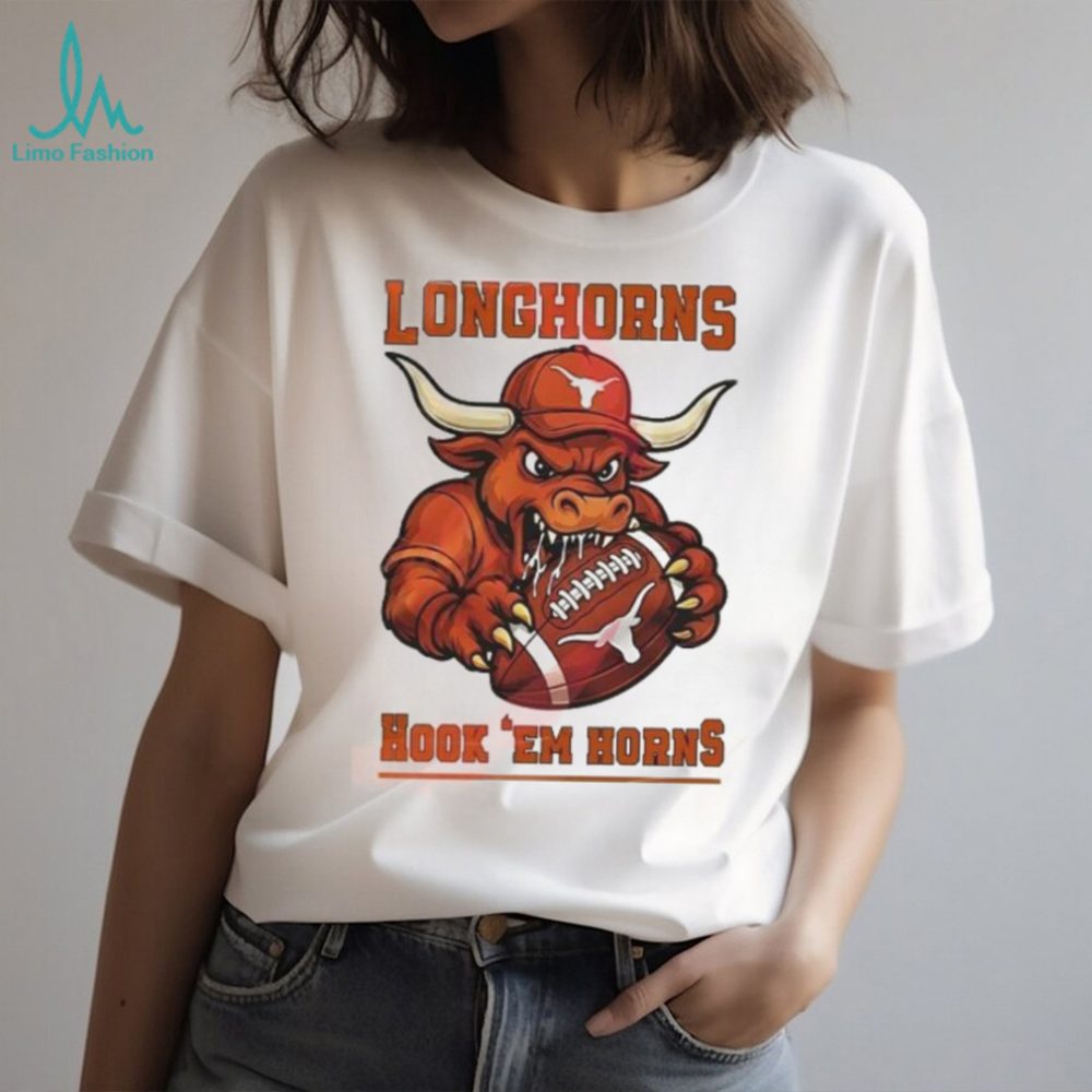 Texas Longhorns Hook 'Em Horns Angry Bull Mascot Football T Shirt T Shirt - Limotees Llc