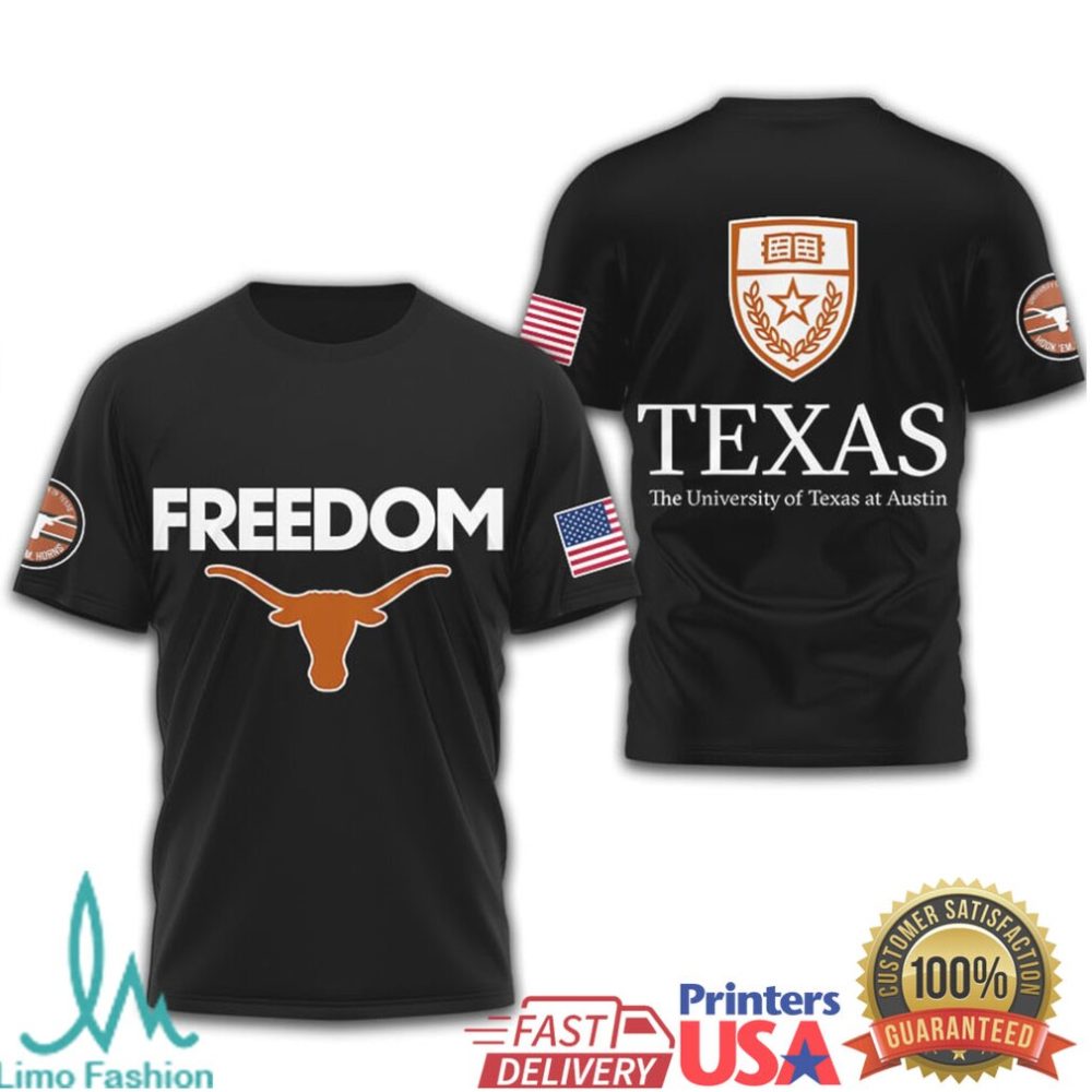 Texas Longhorns Official Ncaa Freedom 3D Shirt - Limotees Llc