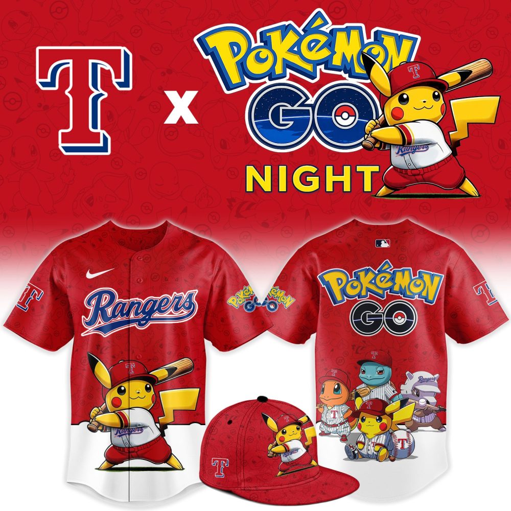 Texas Rangers Pokémon Go Night Limited Edition Baseball Jersey