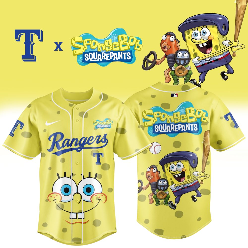 Texas Rangers X Spongebob Squarepants 2026 Special Edition Mlb Jersey