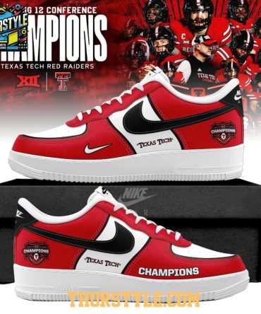 Texas Tech Red Raiders 2025 Big 12 Champions Personalized Air Force 1 Shoes