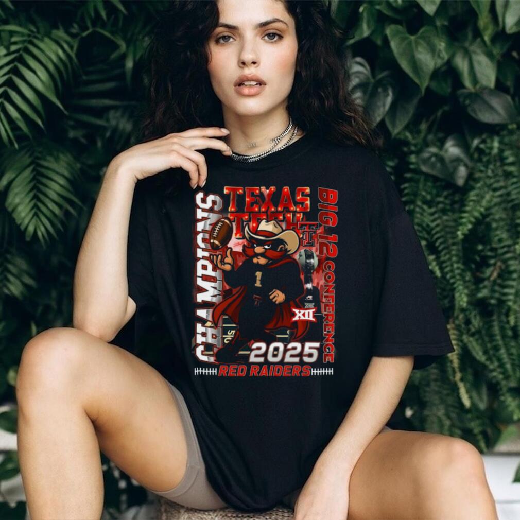 Texas Tech Red Raiders 2025 Big 12 Champions T Shirts - Limotees Llc - Image 2