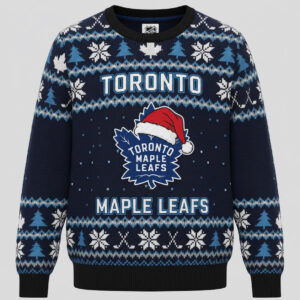 Toronto Maple Leafs Nhl Ugly Christmas Sweater – Blue & White “Leafs Nation” Holiday Knit