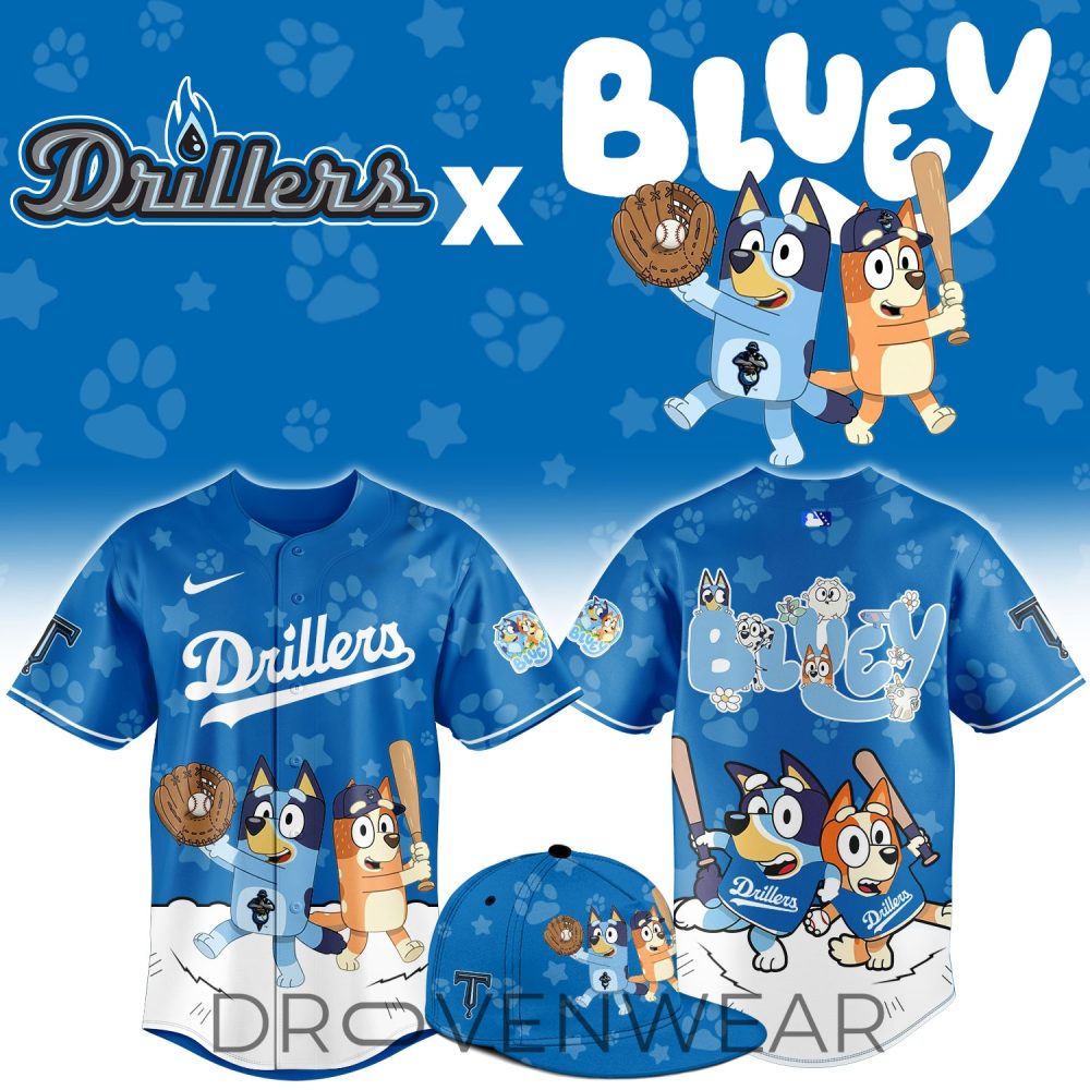 Tulsa Drillers Bluey Cartoon Theme Night Baseball Jersey