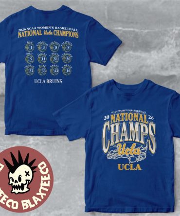 Ucla Bruins 2026 Ncaa Women'S Basketball National Champions The Net Two Sided T-Shirt