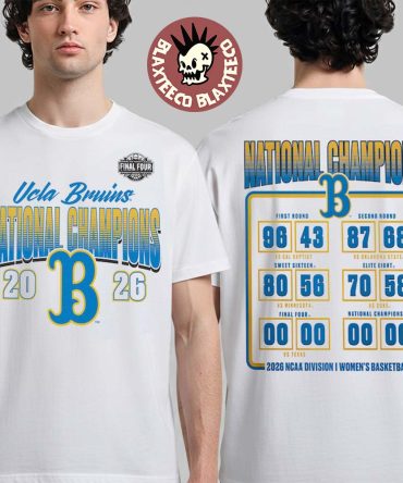 Ucla Bruins Women'S Basketball 2026 Ncaa National Champions Schedule Bracket T-Shirt