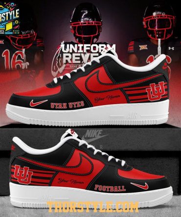 Utah Utes Black Throwbacks 2025 Personalized Air Force 1 Shoes