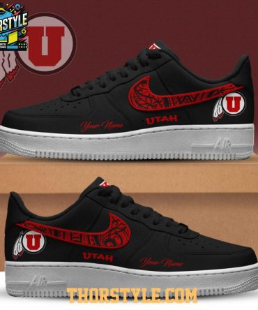 Utah Utes Drum And Feather Heritage Dark Mode 2025 Air Force 1 Shoes