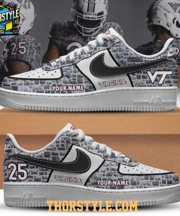 Virginia Tech Hokies Stone Wall 2025 Personalized Air Force 1 Shoes