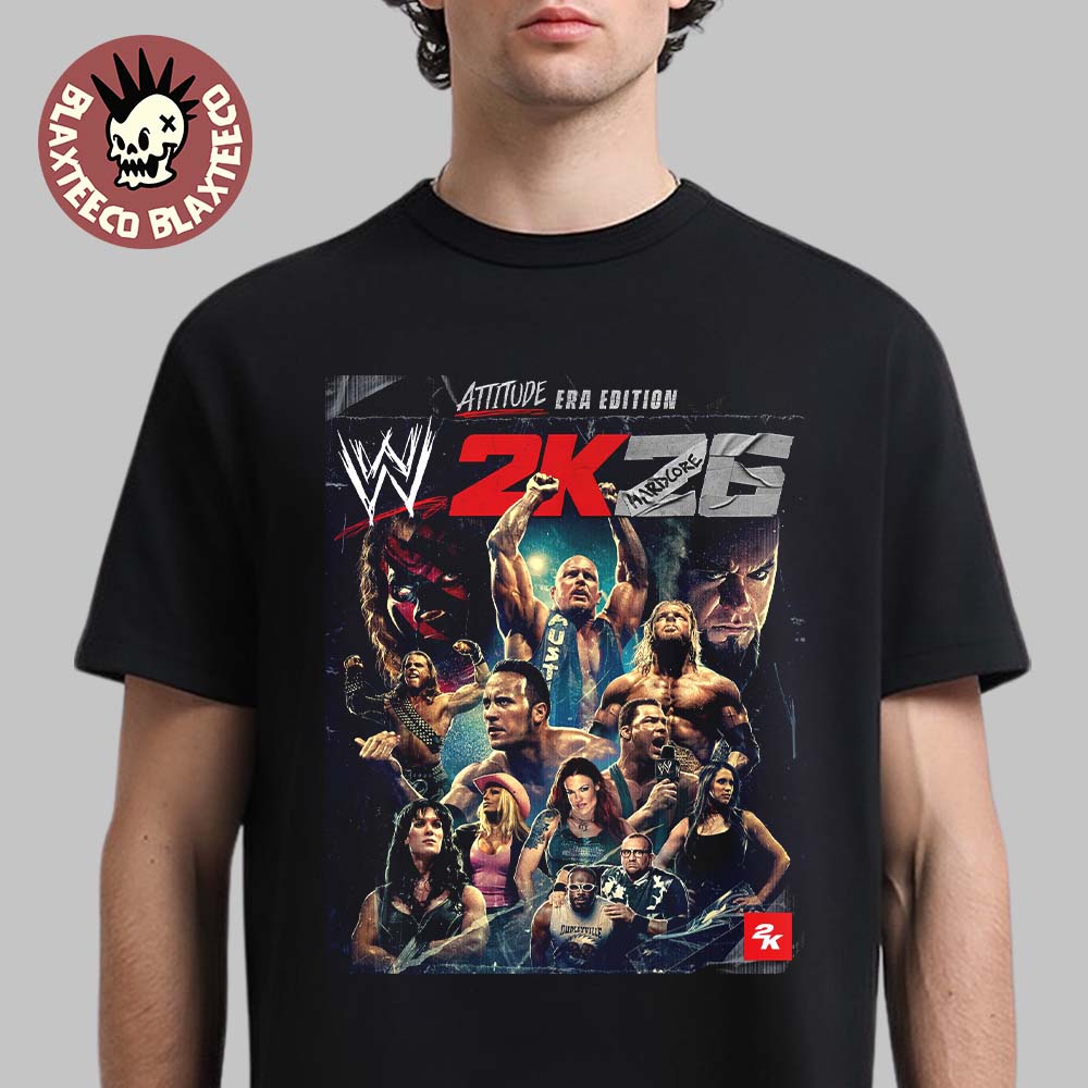 Wwe 2K26 Hardcore Attitude Era Edition Cover T-Shirt