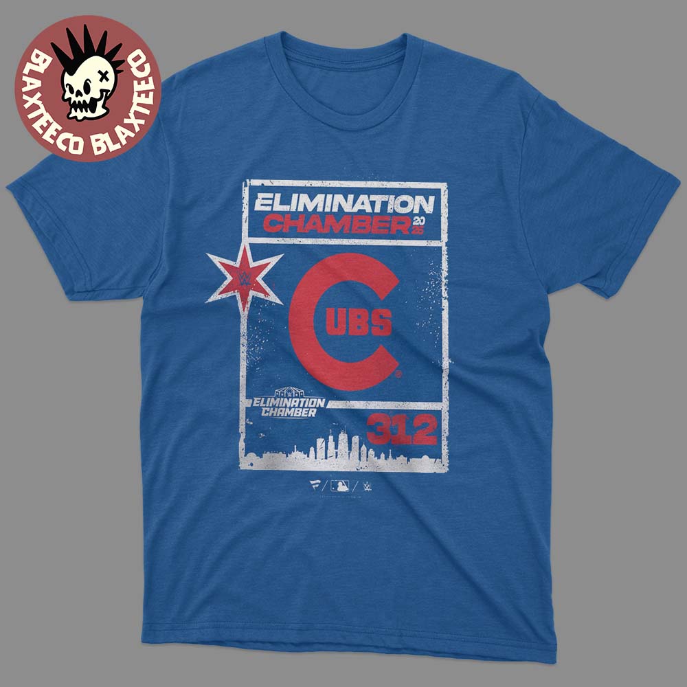 Wwe Elimination Chamber 2026 Chicago X Chicago Cubs T-Shirt