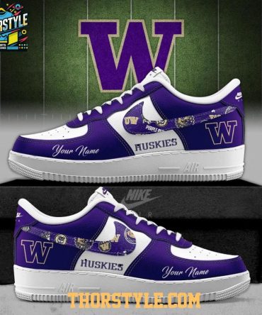 Washington Huskies 2025 Freedom Campus Personalized Air Force 1 Shoes
