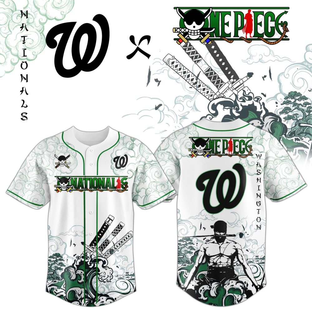 Washington Nationals X Zoro Ronin Emerald Wave Limited Edition Jersey