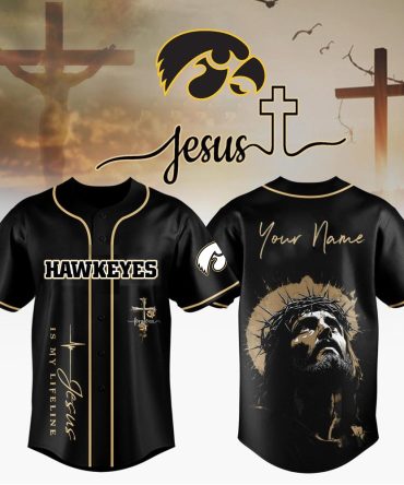 Iowa Hawkeyes College Football X Jesus Special Edition - 3D Baseball Jersey