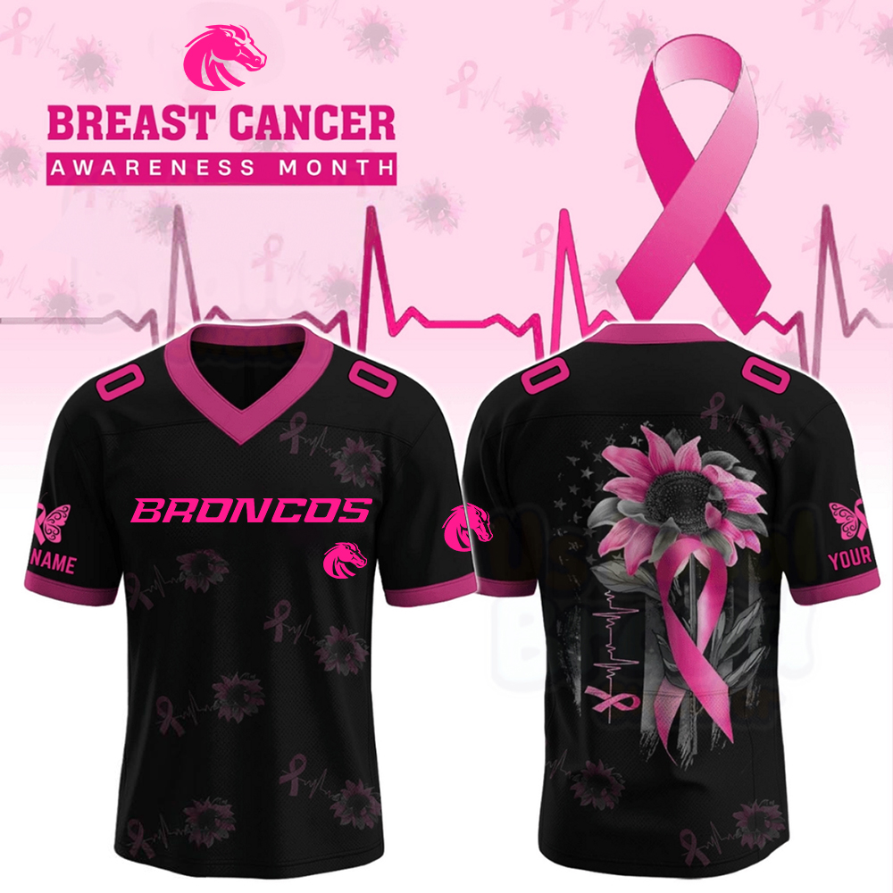 Boise State Broncos College Football X Breast Cancer Awareness Month Special Edition Football Jersey